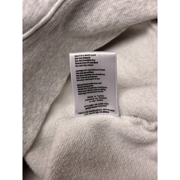 Anine Bing Harvey Sweatshirt Medium Womens Heather Gray Pullover Hoodie - Picture 9 of 9